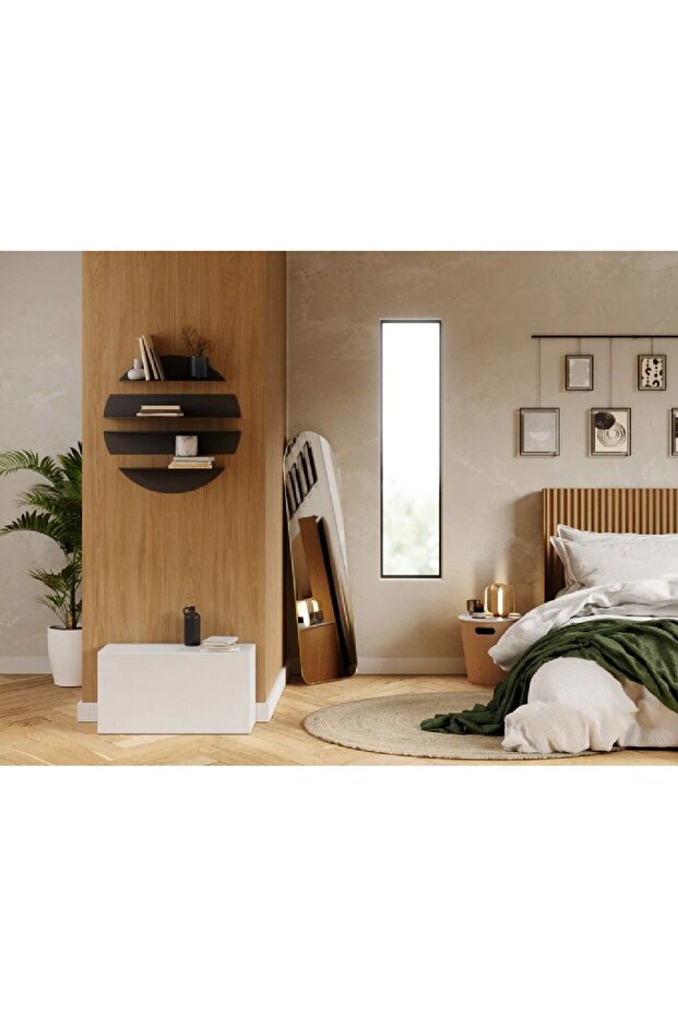 Solis Duvar Rafları Siyah Renk - 4