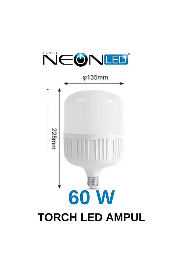 TAPLED 60W Torch Büyük Ampül 5 Adet Ultra Güçlü  Tasarruflu Led Işık  4500lm 6500K Beyaz Işık  E27 - 7