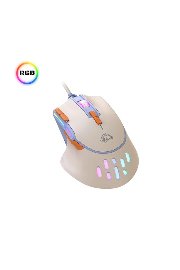 M2 Kablolu Espor Oyuncu Mouse RGB 12800 DPI Ledli Gaming Mouse Software 9 Makro Sensor - 1