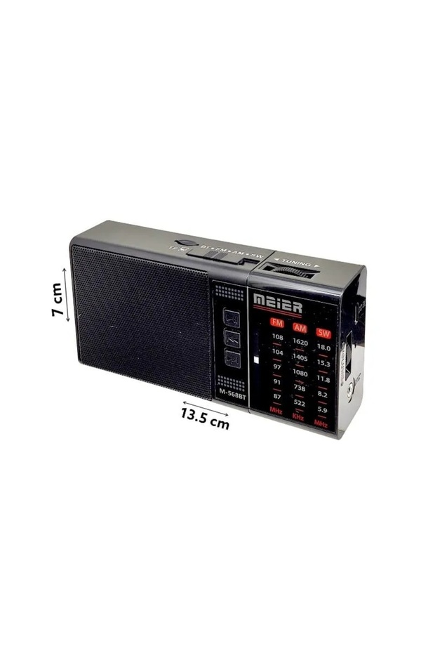 Mini Radyo Taşınabilir Multi Band FM Radyo Şarjlı Cep Radyosu M568BT 3 Bant - 2