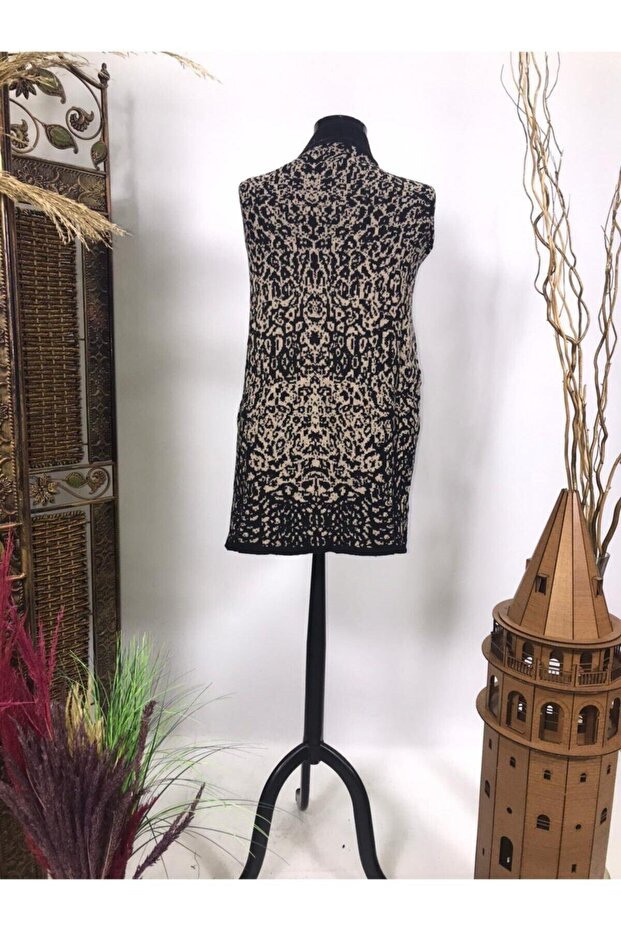 Buttoned Patterned Mother Sweater Hrk89 - 2