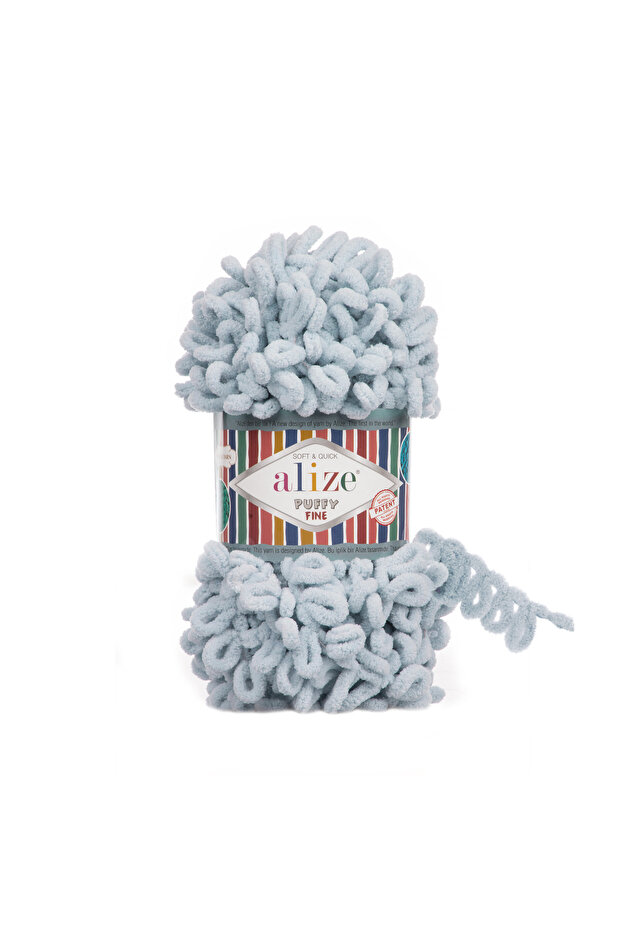 5 Pieces Alize Puffy Fine 500 Gray