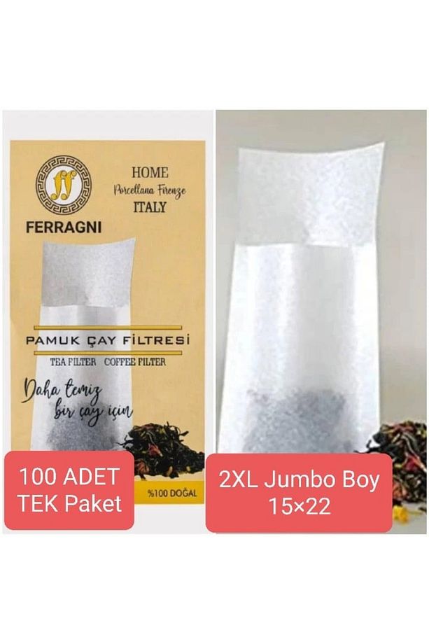 Çay Demleme Poşeti (Çay Filtresi) 2XL JUMBO BOY Tek Paket (100 Adet) - 1