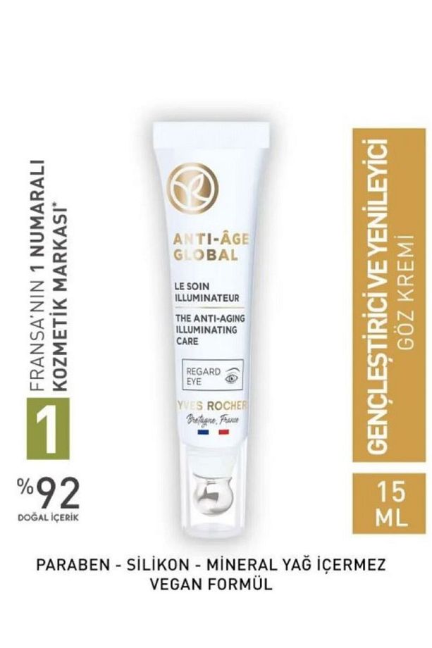 Göz Kremi - Yenileyici Yaşlanma Karşıtı Bitkisel Kök Hücre Bakımı / Anti-Age Global 15ml - 1