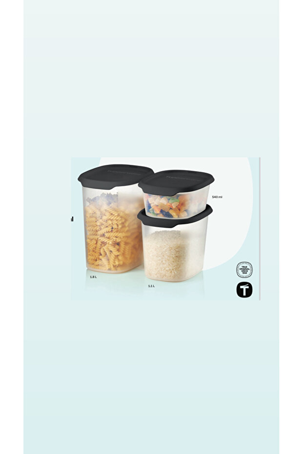 حاوية تخزين بيضاوية ذات لمسة واحدة سعة 1.1 لتر - 2