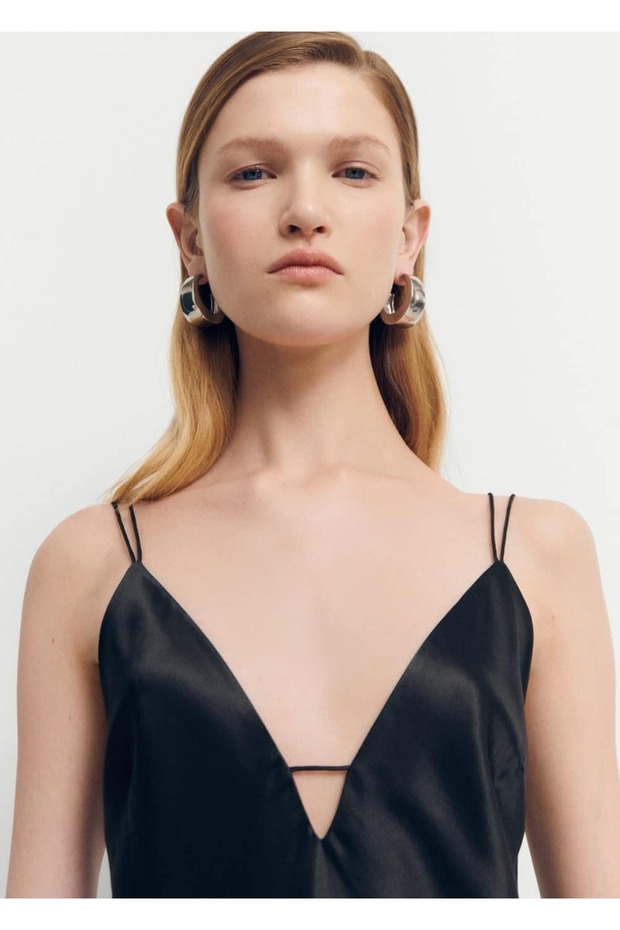 İpek Saten Elbise - 4