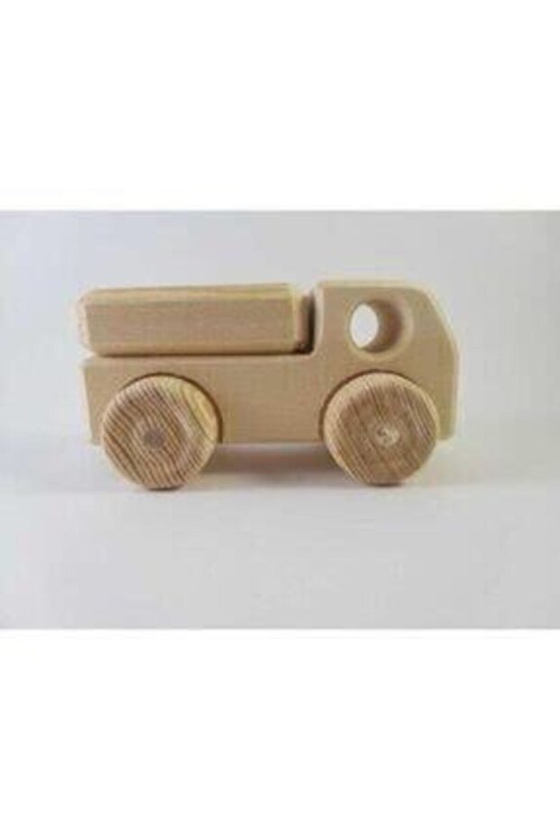Paintable Natural Wooden Truck Toy
