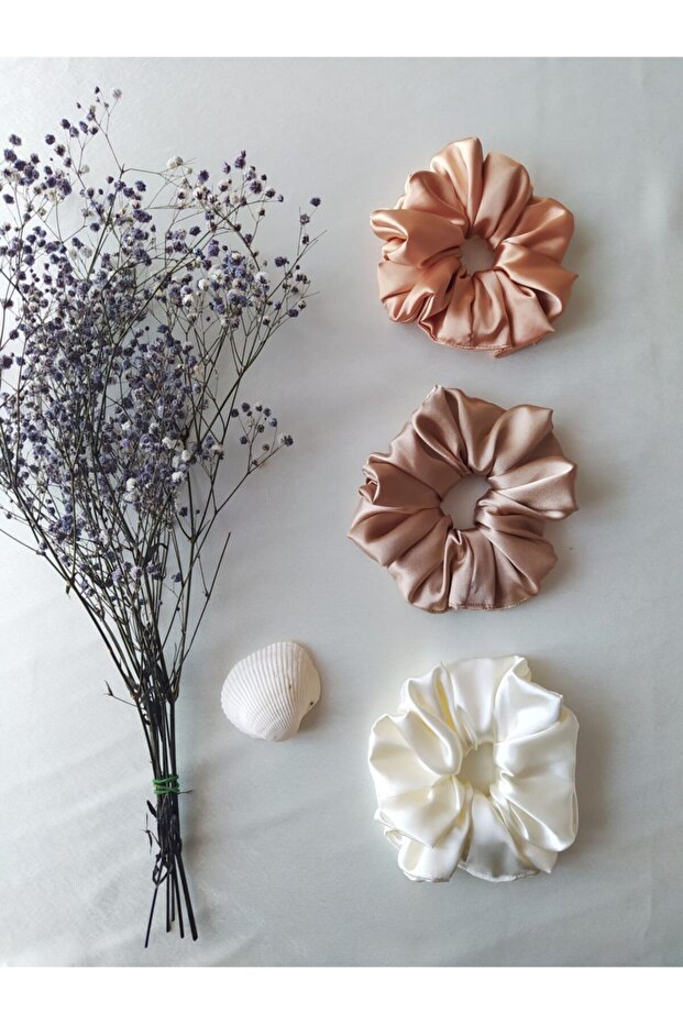 Women's Set of 3 Satin Hair Scrunchie Scrunchies