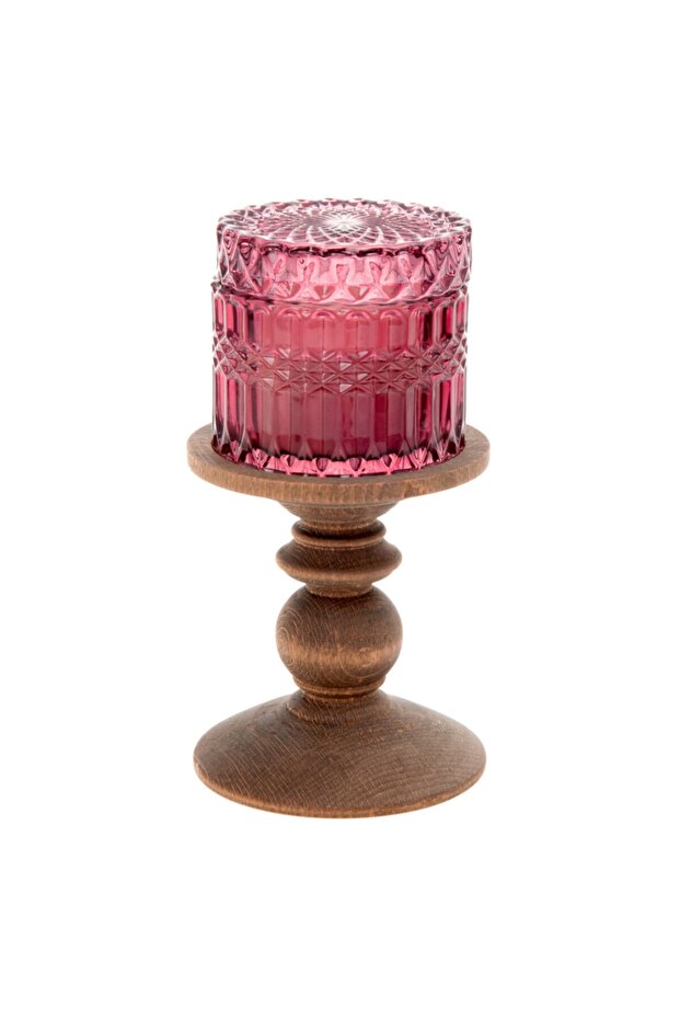 Doğal Ahşap Şamdan - 4