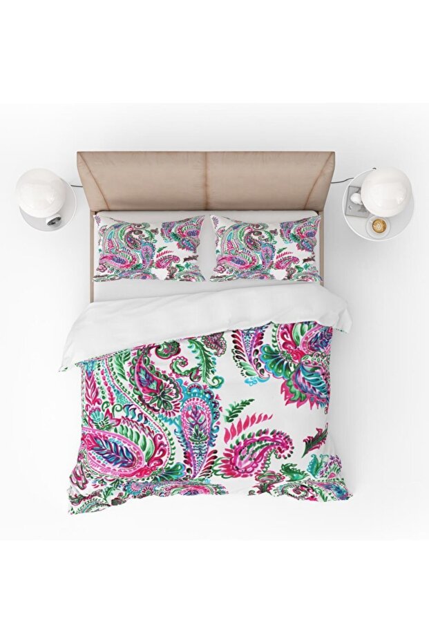 Colorful Shawl Patterned 3D Duvet Cover Set