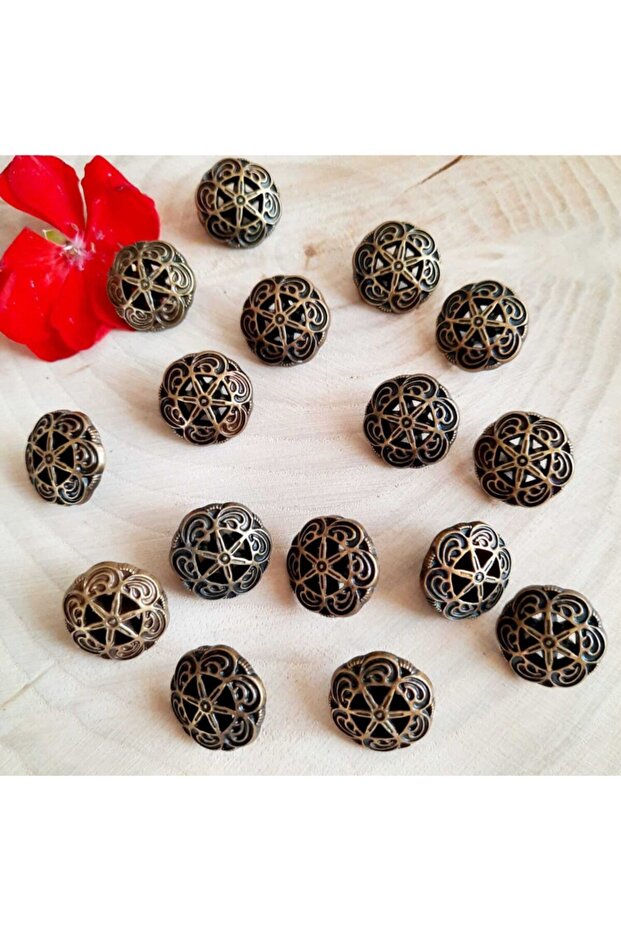 Metallized Star Button 18 Mm (20 Pieces)