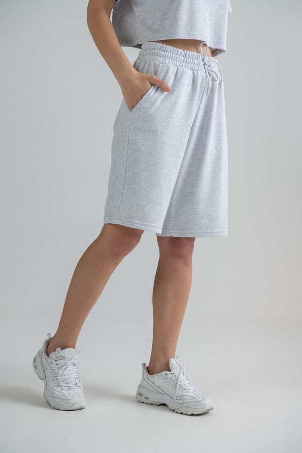 Limited Edition Lightweight Unisex Şort Lte-04-g Grey Marl - 5