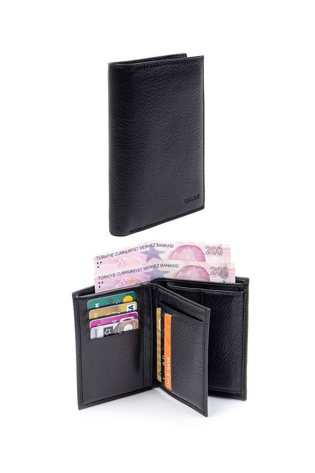 1750 Leather Men's Wallet Black