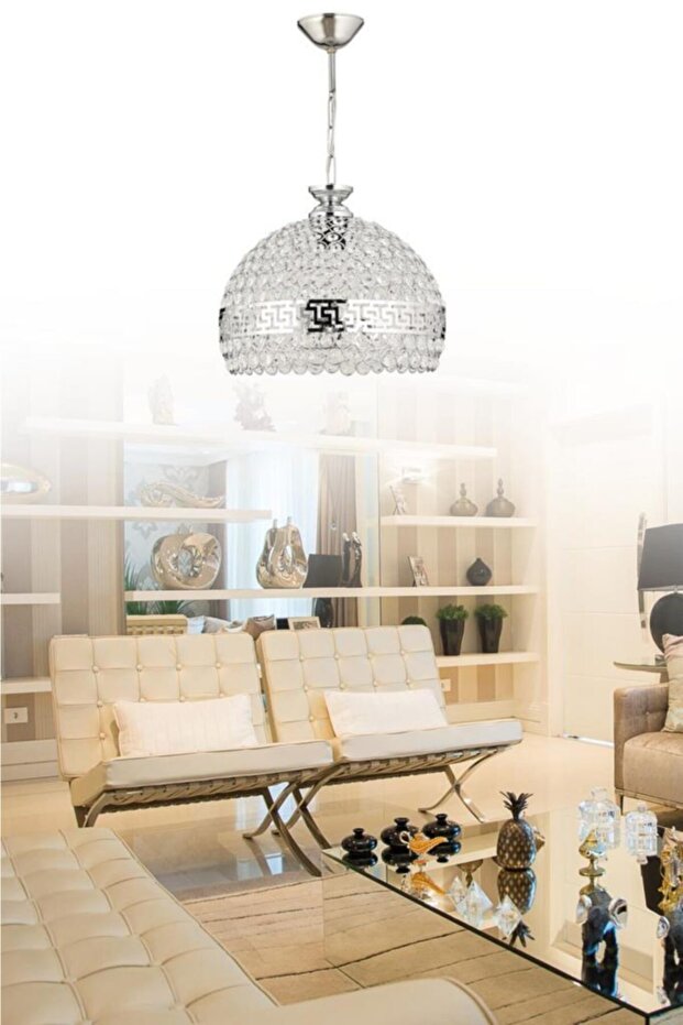 Mimoza 20 Cm Gümüş Avize - 2