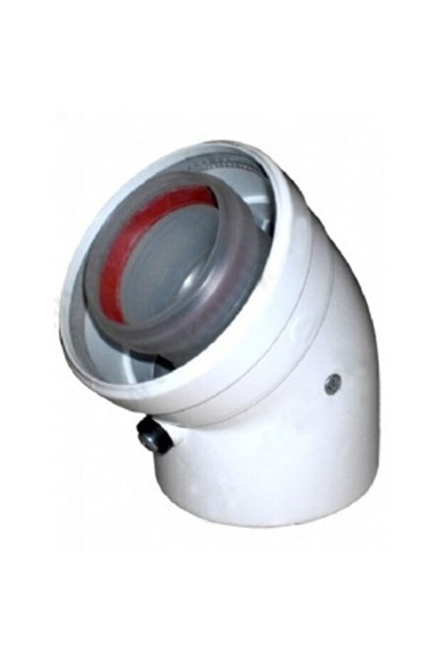 Hermetik Kombi Ilave Baca 45 Derece Dirsek - 3