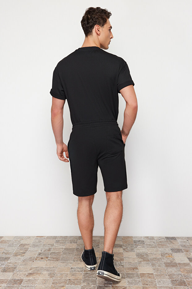 Siyah Regular/Normal Kesim Şort & Bermuda TMNSS24SR00069 - 6