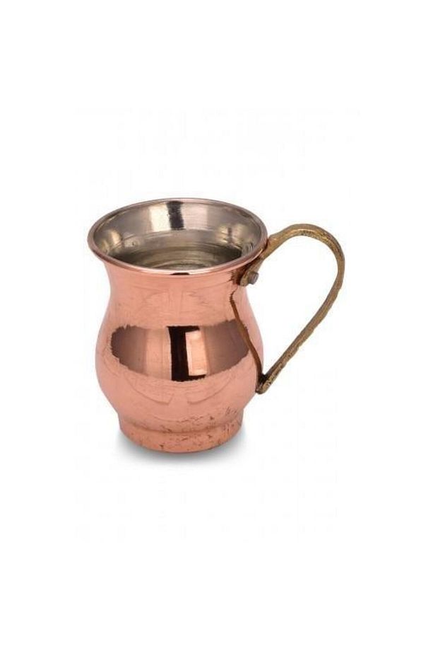 Turna Bakır Mini Zemzem Maşrapa Düz 100 ml Kırmızı Turna0496-1 - 1