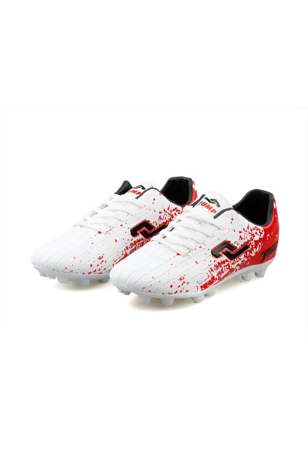 28373 F WHITE Men's Grass Football Cleats 28373-F-WHITE Colorful