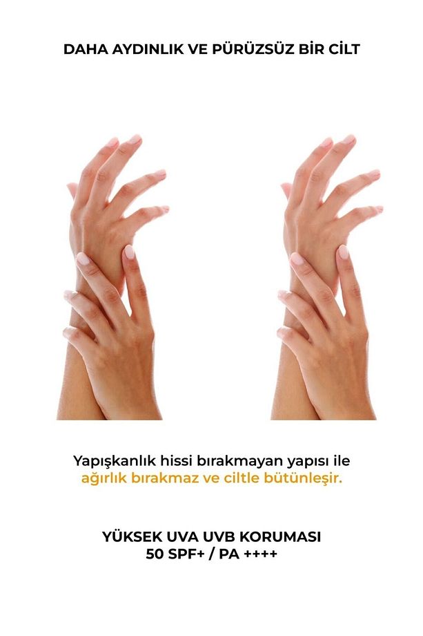Spf 50+ 2 Li Fırsat Seti Leke Karşıtı Nemlendirici Yüksek Koruma Güneş Kremi 50 ml - 4