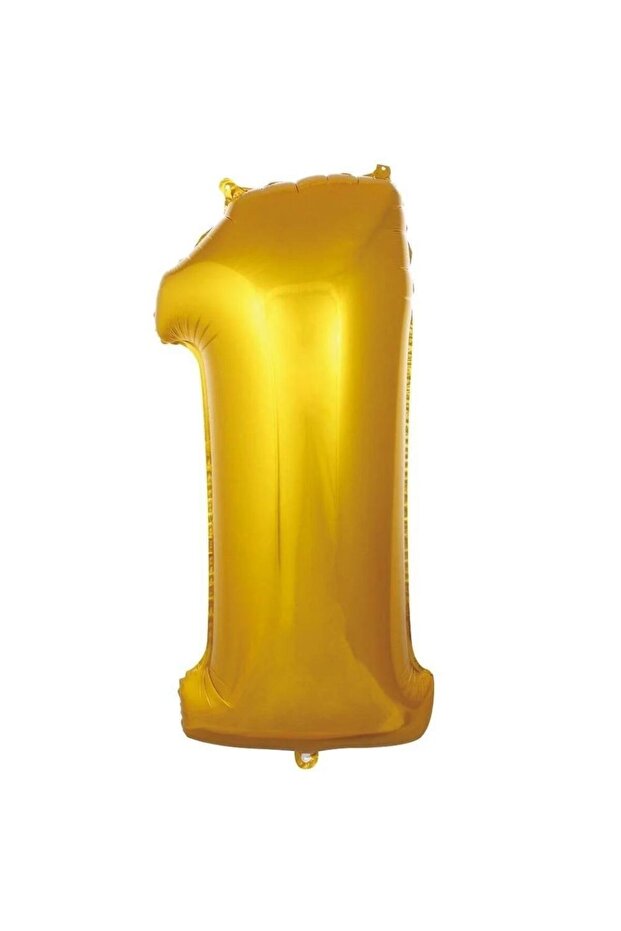 Gold 1 Number Foil Balloon 36 cm 1 Piece