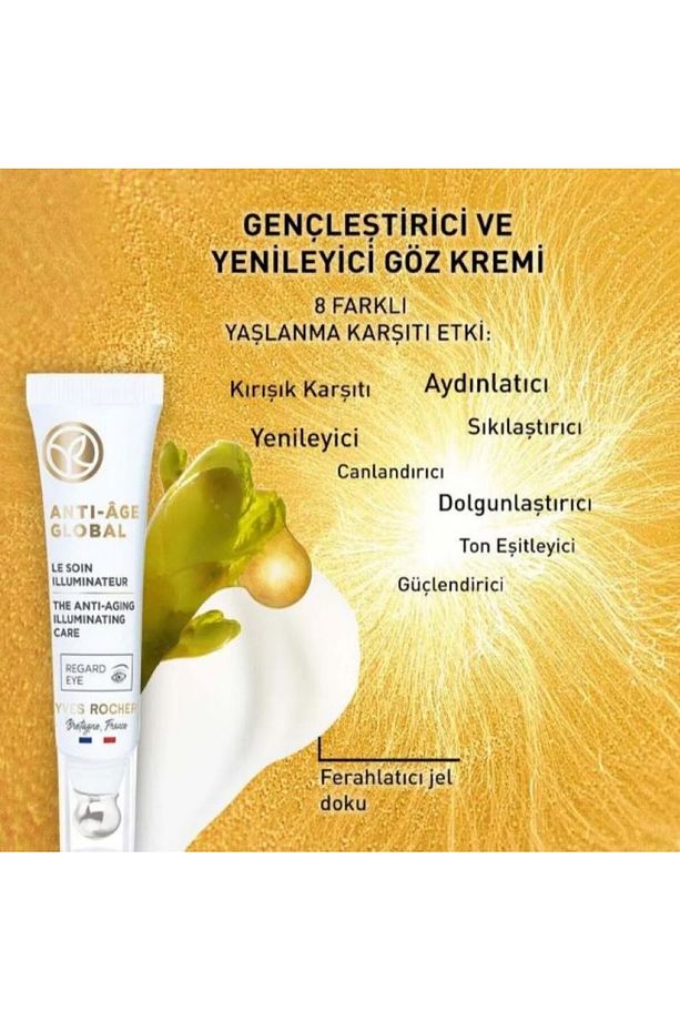 Göz Kremi - Yenileyici Yaşlanma Karşıtı Bitkisel Kök Hücre Bakımı / Anti-Age Global 15ml - 4