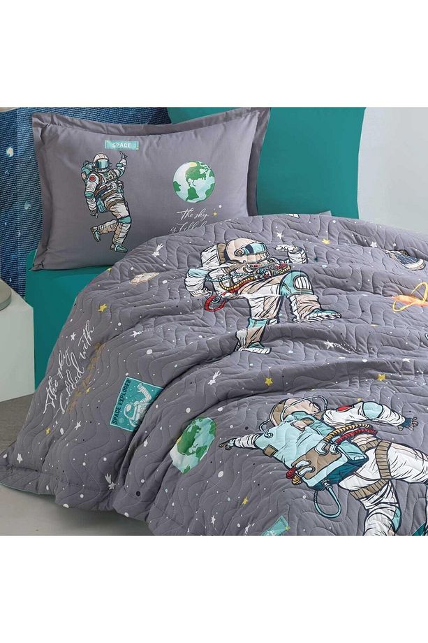 Ranforce 100% Pamuk Tek Kişilik Dört Mevsim Set Space Antrasit - 1