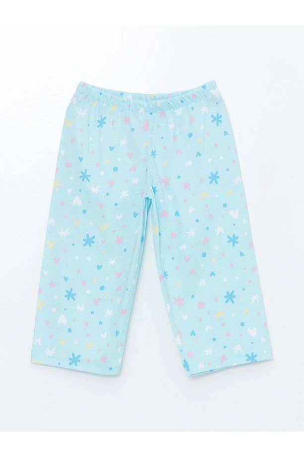 LCW DREAM Bisiklet Yaka Baskılı Kısa Kollu Kız Çocuk Pijama Takımı - 4