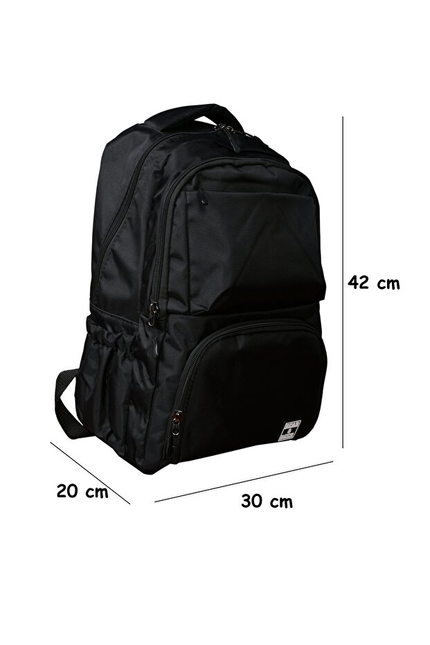 حقيبة ظهر للجيب باللون الأسود - 4