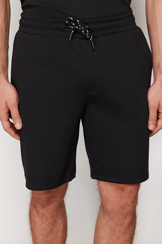 Siyah Regular/Normal Kesim Şort & Bermuda TMNSS24SR00069 - 4