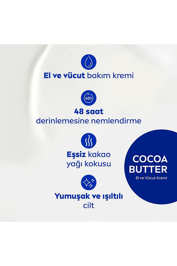 Nıvea El Ve Vücut Bakım Kremi Cocoa Butter Kuru Cilt 400ml - 3