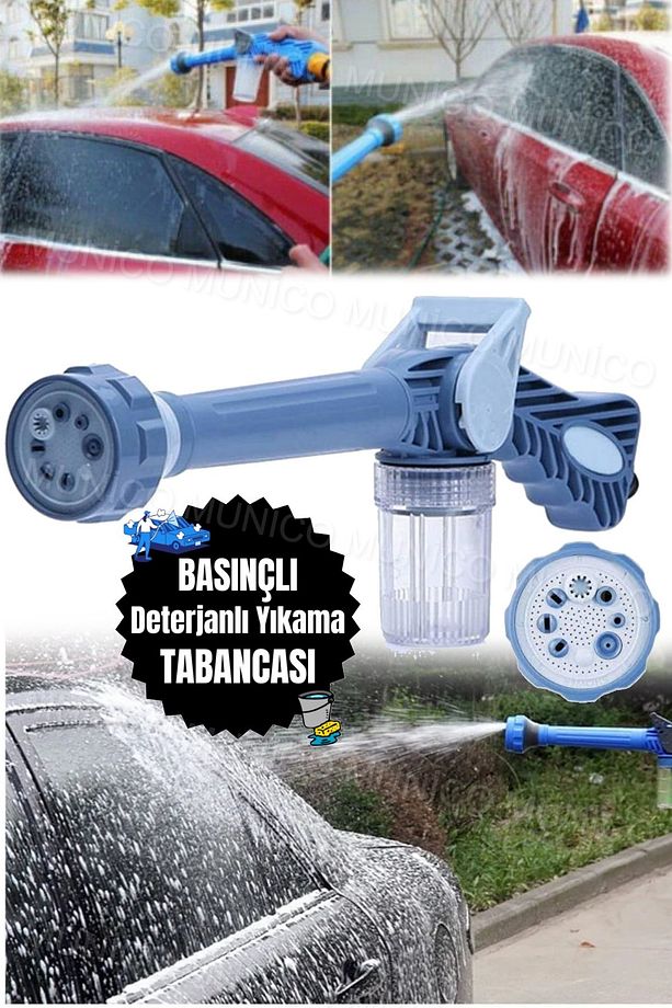 Basınçlı Araba & Bahçe Yıkama Her Yere Lazım Su & Köpük Fırlatma Yıkama Tabancası Bahçe Yıkama Şık - 4