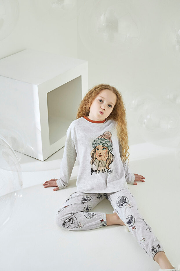 8564 GIRL'S PRINTED PAJAMAS SET GARSON