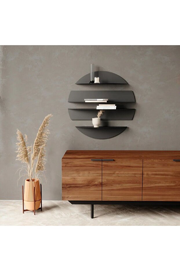 Solis Duvar Rafları Siyah Renk - 2