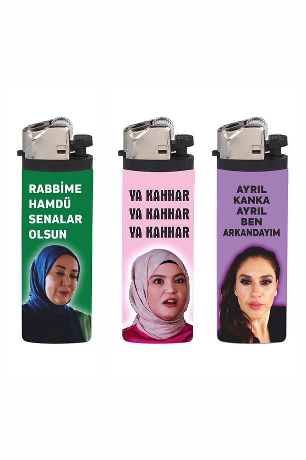 Çakmak 3'lü Kizilcik Serbeti Baskılı Çakmak - 1