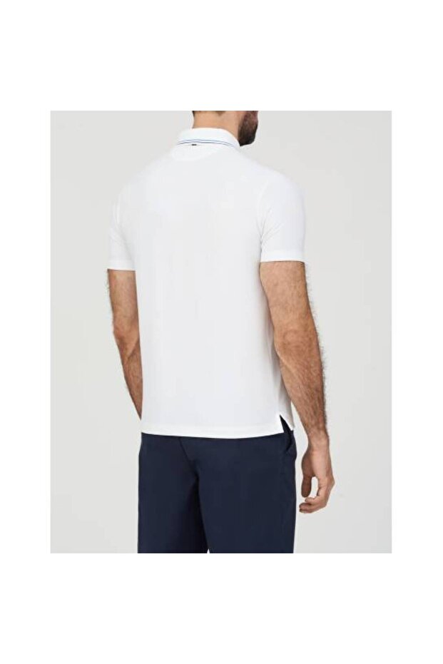 Men's Woven Polo Collar Sleeveless Casual White Polo Collar T-Shirt24411340-010
