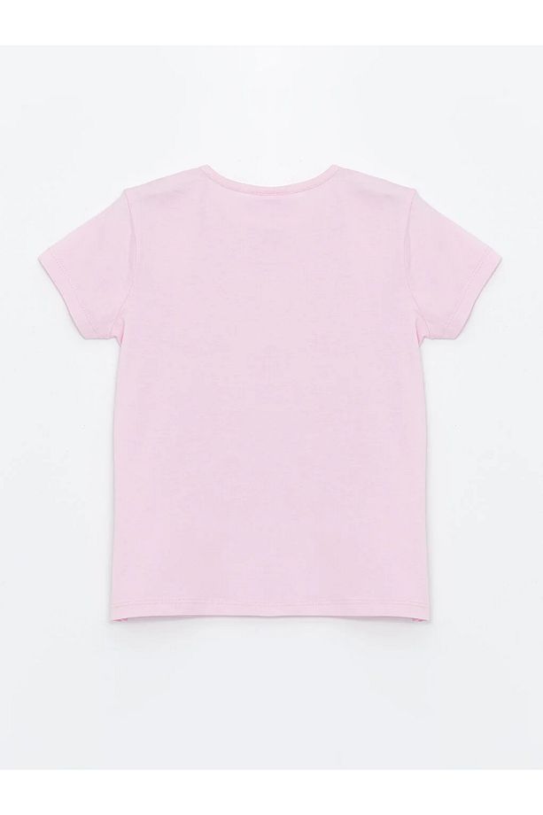 LCW DREAM Bisiklet Yaka Baskılı Kısa Kollu Kız Çocuk Pijama Takımı - 3