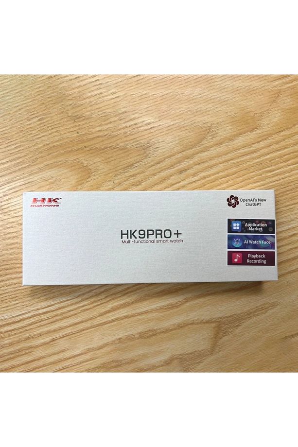 ANDROİD-İOS UYUMLU BİLDİRİMLERİ GÖREBİLİR VE KONUŞABİLİME Hk 9 Pro PLUS Akıllı Saat (Amoled Ekran) - 1