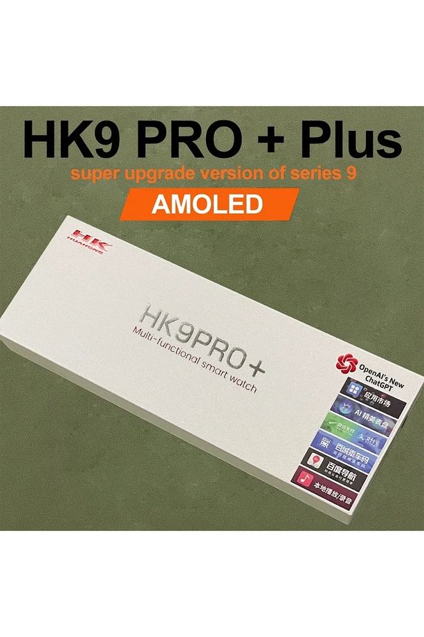 ANDROİD-İOS UYUMLU BİLDİRİMLERİ GÖREBİLİR VE KONUŞABİLİME Hk 9 Pro PLUS Akıllı Saat (Amoled Ekran) - 3