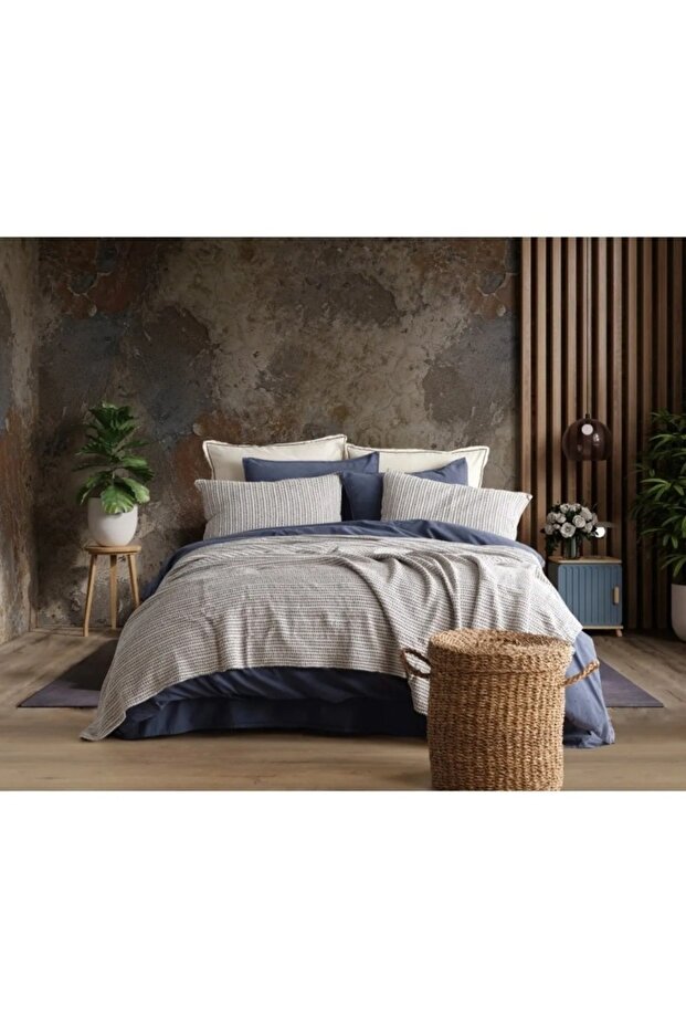 Waffle Jakarlı Yatak Örtüsü Tek Kişilik - 1