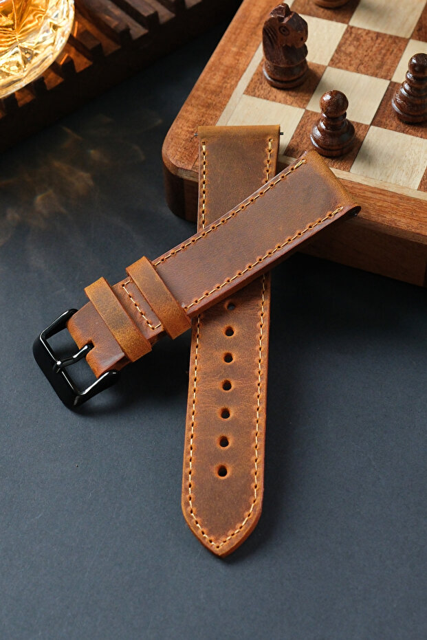 22MM Leather Cord For Casio Fossil Omega Nacar Seiko Citizen Lacoste Armani Tissot Leather Watch Strap