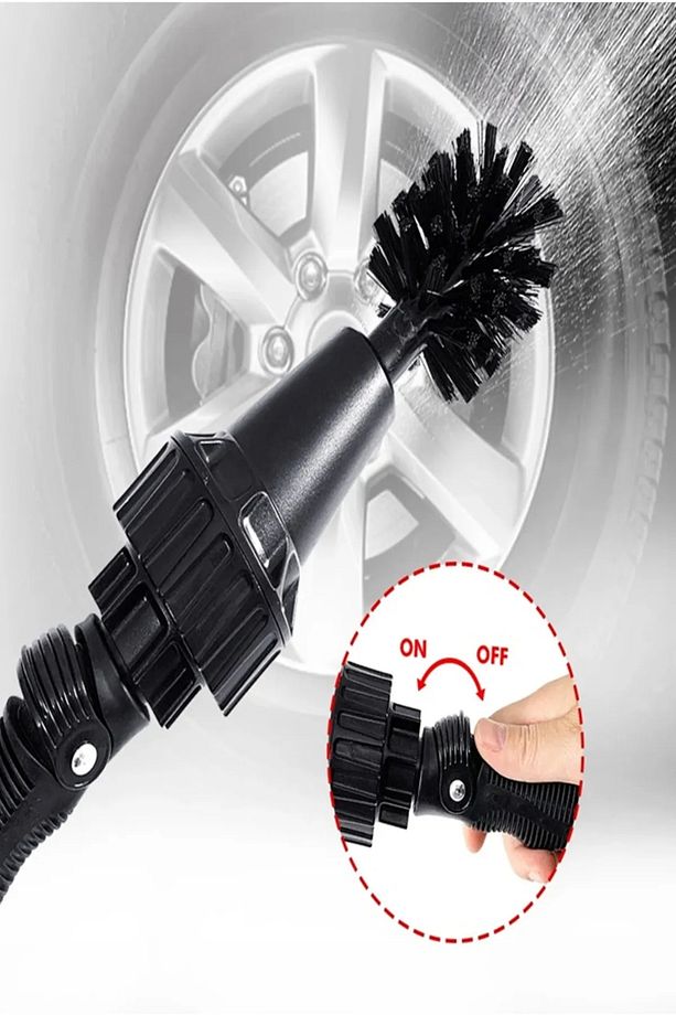 Motorsiklet Araba Lastik Jant Hortuma Takılabilir Fırça Paspas Bisiklet Oto Kuaför Fırçası Çizmez - 8