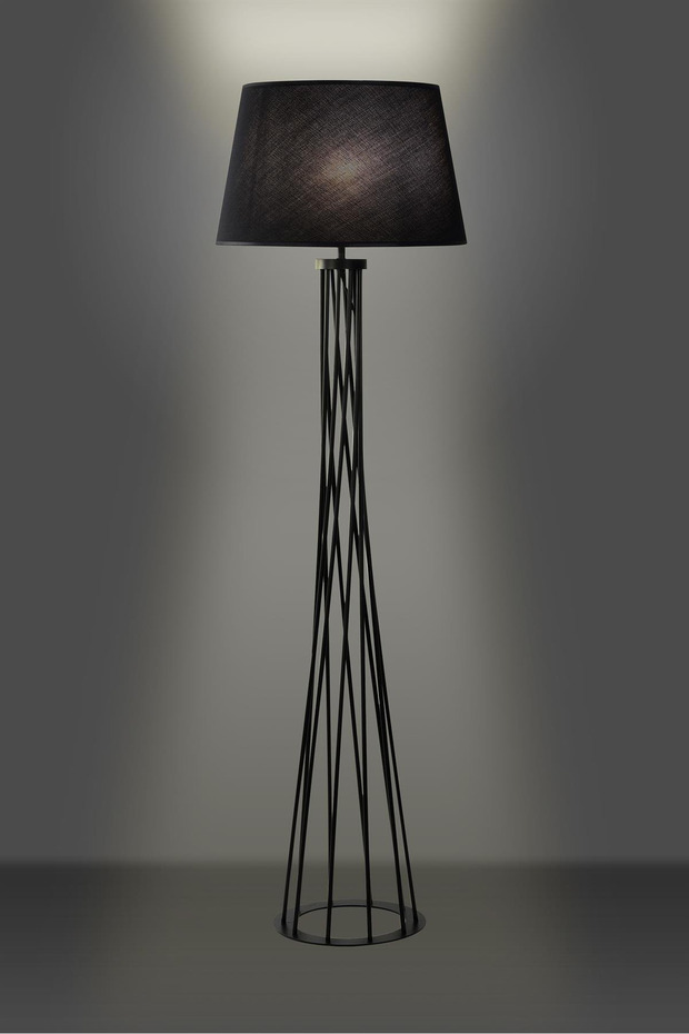 مصباح أرضي أسود حديث - 1