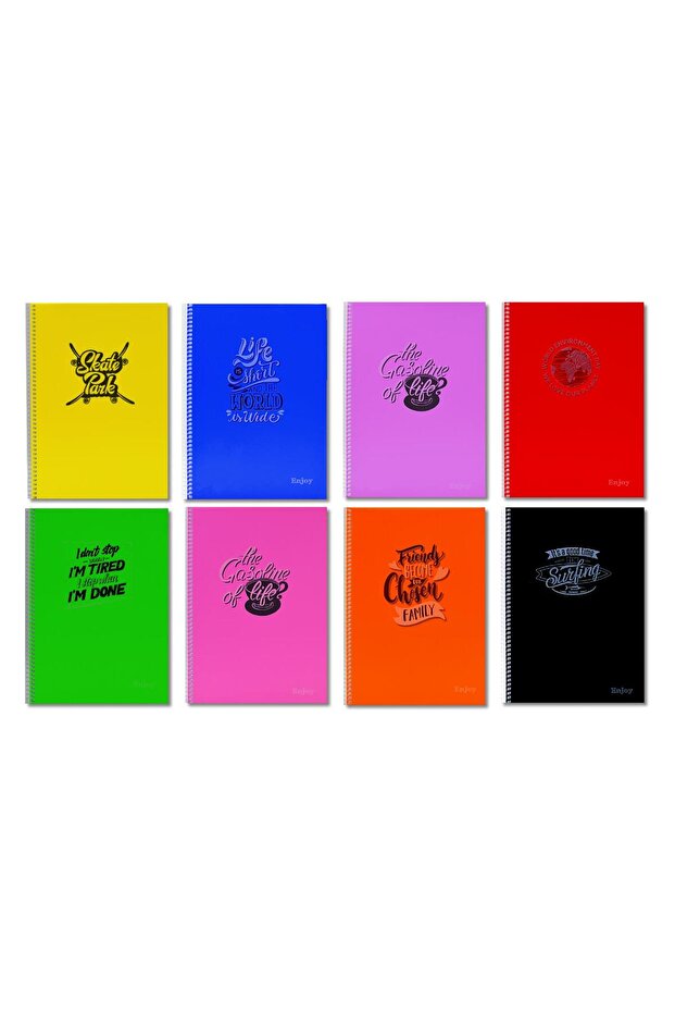 Sim Enjoy A4 72 Yaprak Plastik Kapak Spiralli Defter Çizgisiz - 2