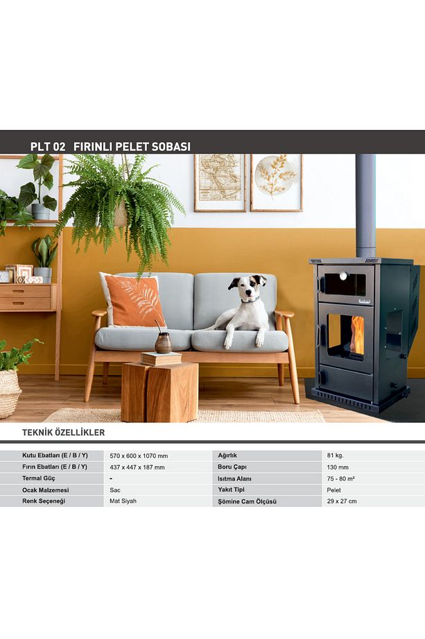 PLT02 Fırınlı Pelet Sobası - 3