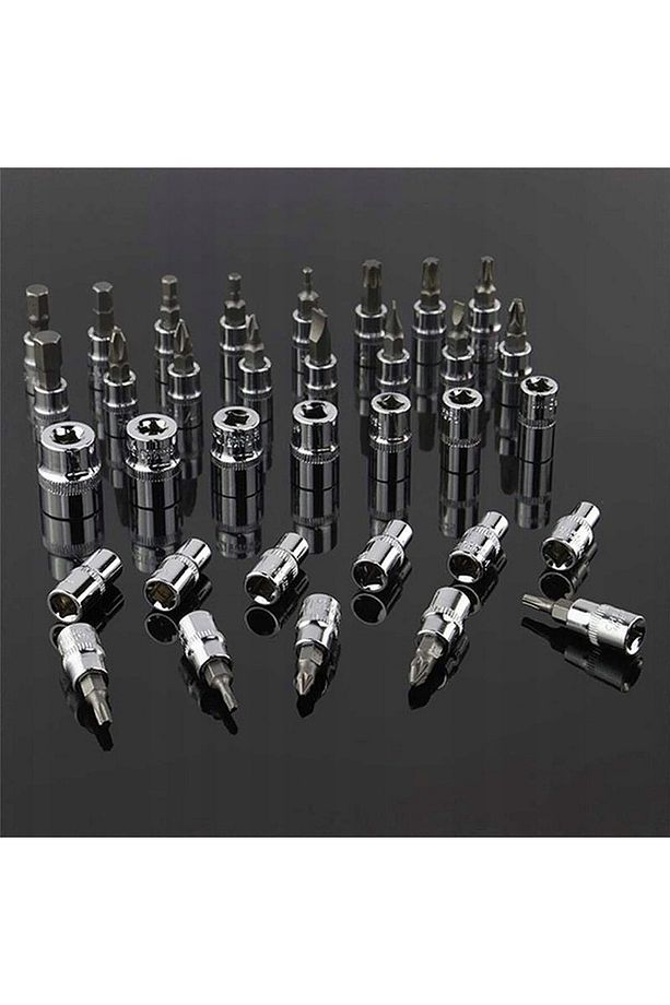 Yüksek Kalite 46 Parça Mini Lokma Takımı Otomatik Cırcırlı 1/4"   Kombinasyon Alet Seti - 6