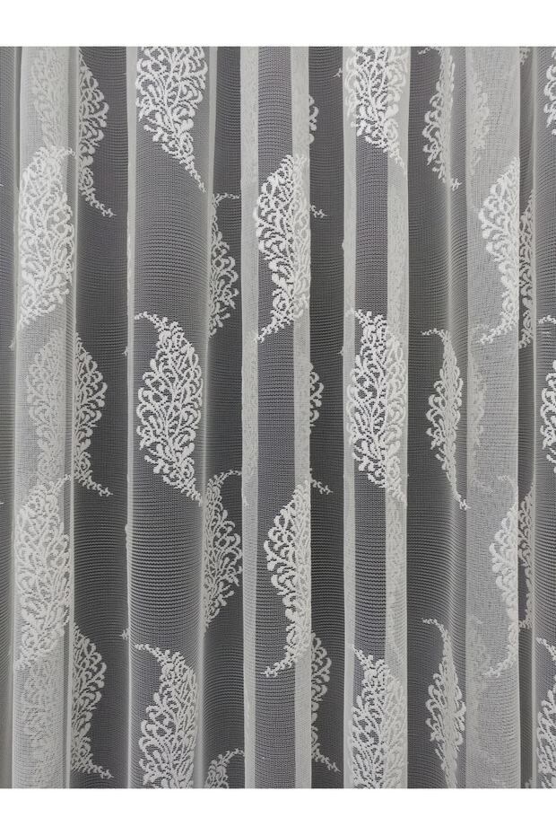 Modern Damask Desenli Tül Perde, 100x260, Normal Pile, 1/2.5 - 3