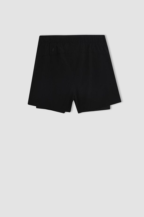 Fit Slim Fit Dar Kesim Sporcu Taytlı Dokuma Şort B4776ax24sp - 3