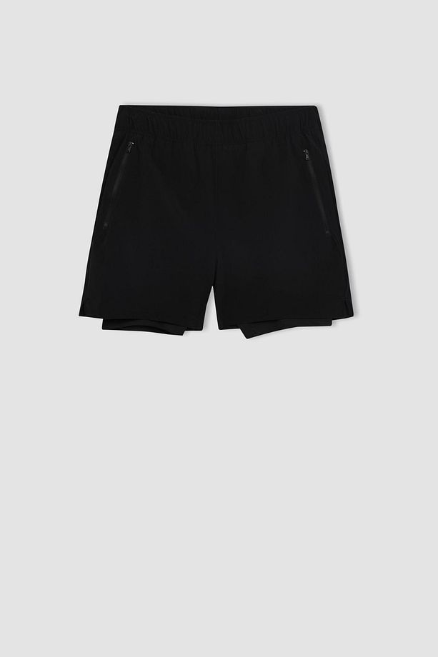 Fit Slim Fit Dar Kesim Sporcu Taytlı Dokuma Şort B4776ax24sp - 1