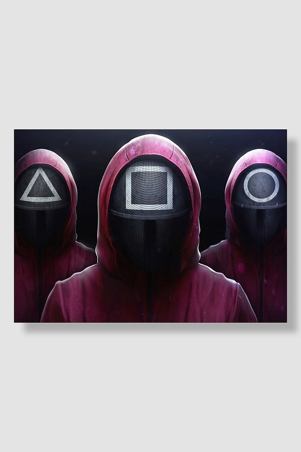 Squid Game Dizi Posteri Yüksek Kaliteli Kalın Parlak Kuşe Kağıdı - 1