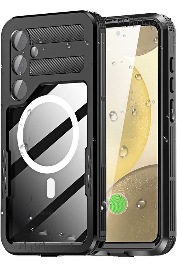 Samsung Galaxy S24 Plus Kılıf 360 Derece Tam Kaplar Su Toz Geçirmez Magsafe Armor Zırh Kapak Water - 1